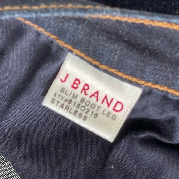 J Brand Starless Dark Wash Slim Boot Leg Jeans 27 Retro Y2K Style Elena Gilbert - Picture 7 of 10